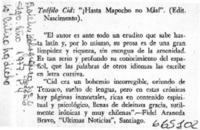 Hasta mapocho no más!".  [artículo]