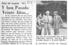 Y han pasado veinte años--  [artículo]