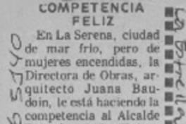 Competencia feliz.  [artículo]