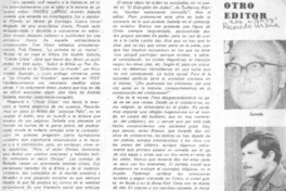 Otro editor.  [artículo] Recaredo Urzúa.