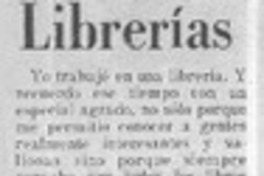 Librerías  [artículo] Víctor Castro.