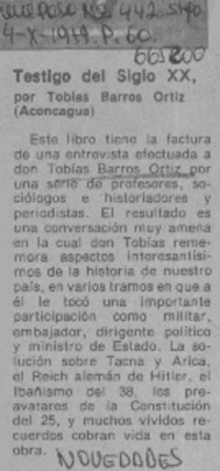 Testigo del siglo XX.  [artículo]