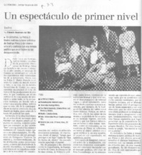 Un espectáculo de primer nivel