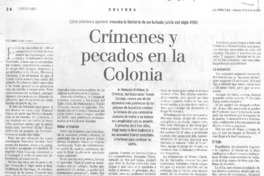 Crímenes y pecados en la colonia