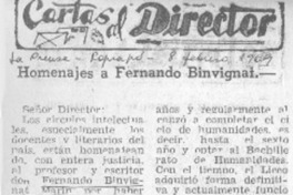 Homenajes a Fernando Binvignat