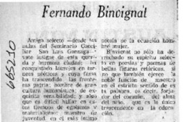Fernando Binvignat  [artículo] J. H.