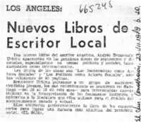 Nuevos libros de escritor local.  [artículo]