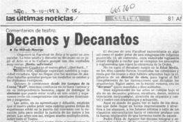 Decanos y decanatos  [artículo] Wilfredo Mayorga.