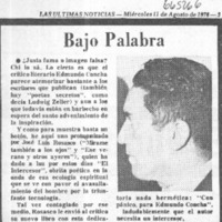 Bajo palabra.  [artículo]