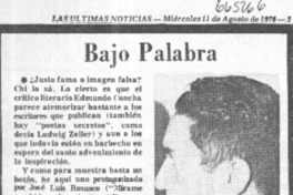 Bajo palabra.  [artículo]