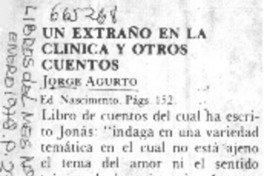 Un extraño en la clínica y otros cuentos.  [artículo]