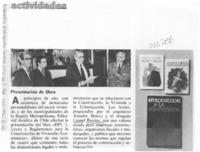 Presentación de libros.  [artículo]
