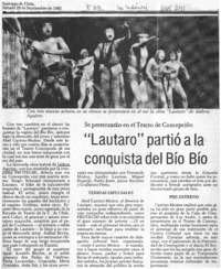Lautaro" partío a la conquista del Bío bío.  [artículo]
