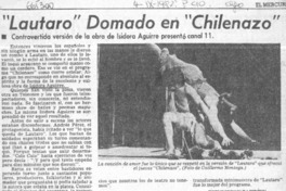 Lautaro" domado en "Chilenazo".  [artículo]