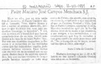Padre Mariano José Campos Menchaca S. J.