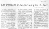 Los Premios Nacionales y la cultura