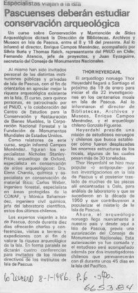 Pascuenses deberán estudiar conservación arqueológica.
