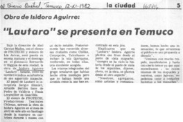 Lautaro" se presenta en temuco.  [artículo]