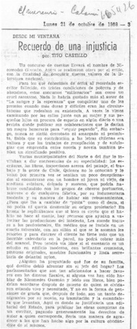 Recuerdo de una injusticia