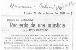 Recuerdo de una injusticia