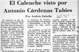 El Caleuche visto por Antonio Cárdenas Tabies  [artículo] Andrés Sabella.
