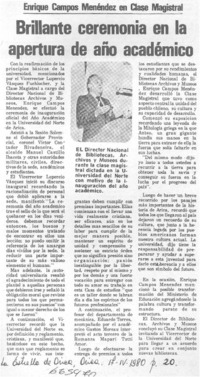 Brillante ceremonia en la apertura de año académico.