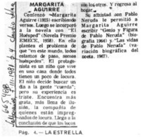 Margarita Aguirre  [artículo] Claudio Soalr.