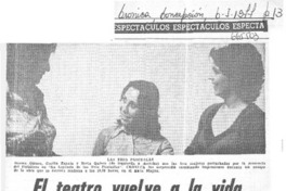 El Teatro vuelve a la vida con "Las tres pascualas"  [artículo]