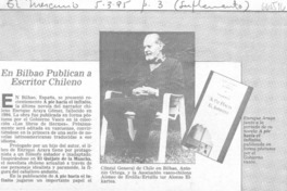 En Bilbao publican a escritor chileno.