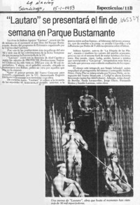 "Lautaro" se presentará el fin de semana en Parque Bustamante.  [artículo]