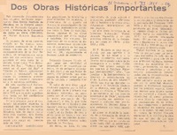 Dos obras importantes