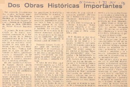 Dos obras importantes