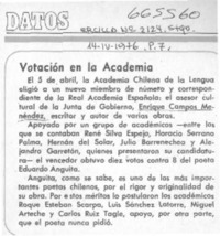 Votación en la Academia.