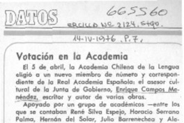 Votación en la Academia.