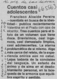 Cuentos casi adolescentes.  [artículo]