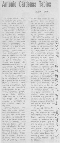 Antonio Cárdenas Tabies.