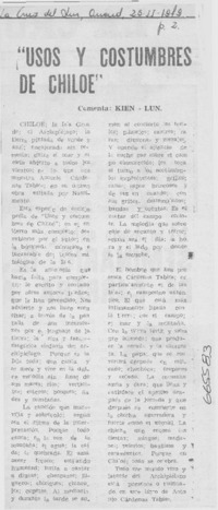 Usos y costumbres de Chiloé