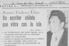 Un escritor chilote que vibra con la isla.