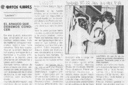 El Arauco que debemos conocer.