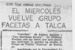 El Miércoles vuelve Grupo Facetas a Talca.