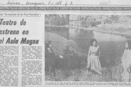 Teatro de estreno en el aula magna.