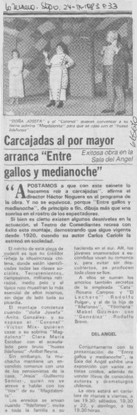 Carcajadas al por mayor arranca "Entre gallos y medianoche".