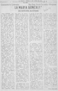 La María González : [comentario]