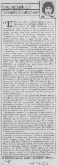 Comentarios de Yolanda Montecinos.