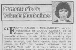Comentarios de Yolanda Montecinos.