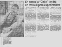 En enero la "Chile" tendrá un festival para experimentar.