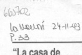 "La Casa de los espíritus" a Dinamarca.