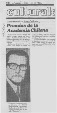 Premios de la Academia Chilena.