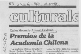 Premios de la Academia Chilena.