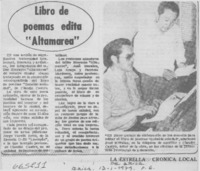 Libro de poemas edita "Altamarea".
